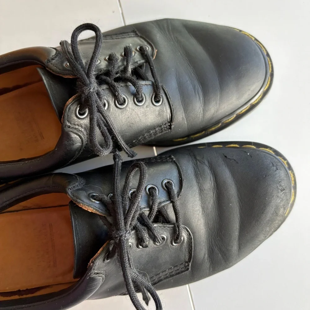 Dr. Martens 8053 Padded‎ Collar Oxford Mens Size 9 Black Made In England Vintage